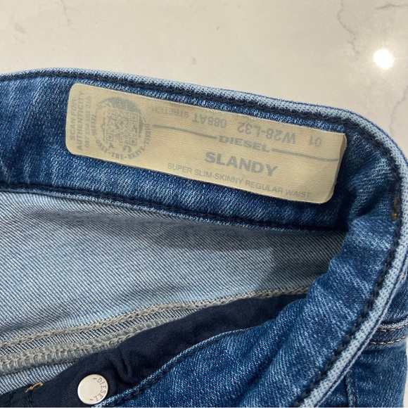 Diesel Industry women’s Super Slim Skinny regular Waist Size 28 with hem - Picture 5 of 9